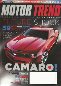 MOTOR TREND 2006 MAR - NEW CAMARO, GALLARDO SPYDER